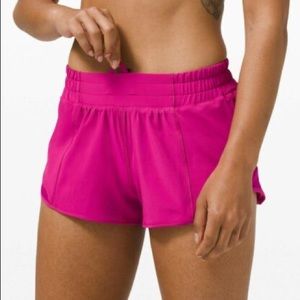 Hotty hot low rise shorts 2.5 size 2 ripened raspberry